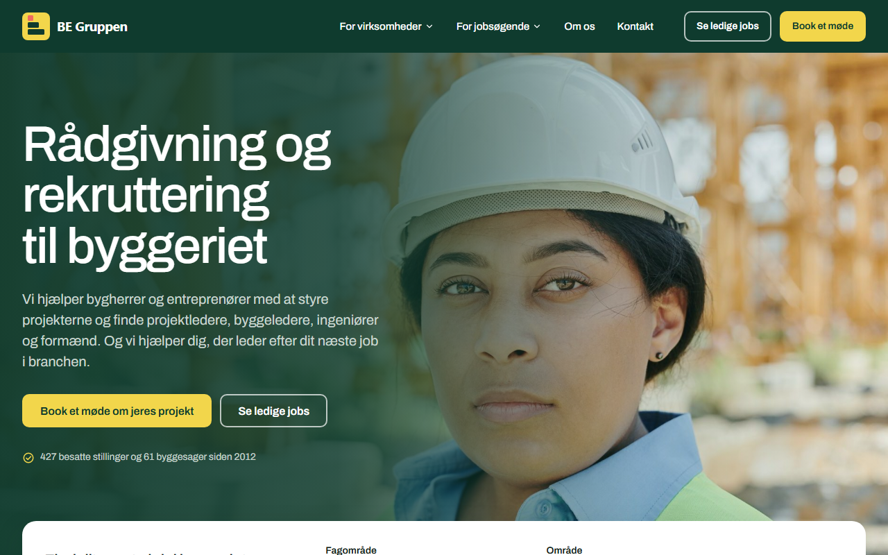BE Gruppen forside