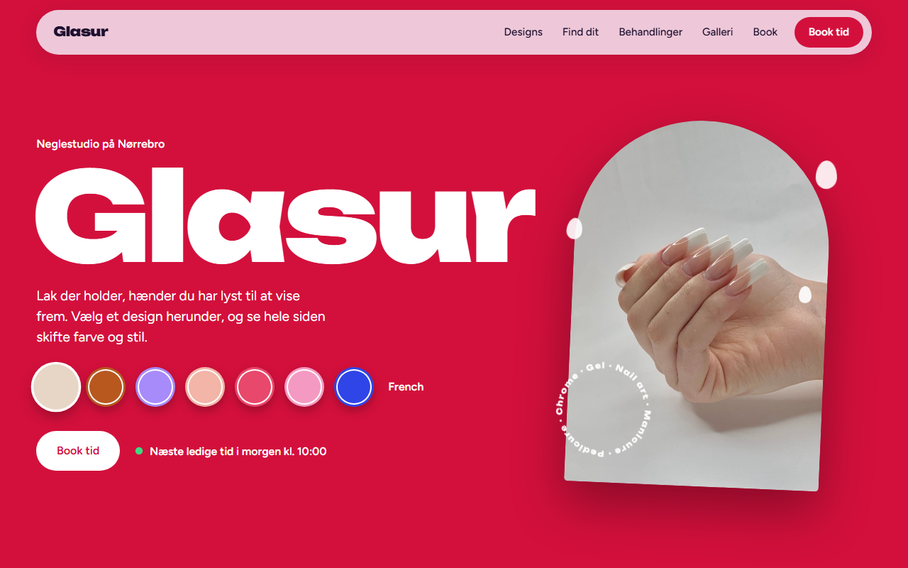 Glasur Neglestudio forside